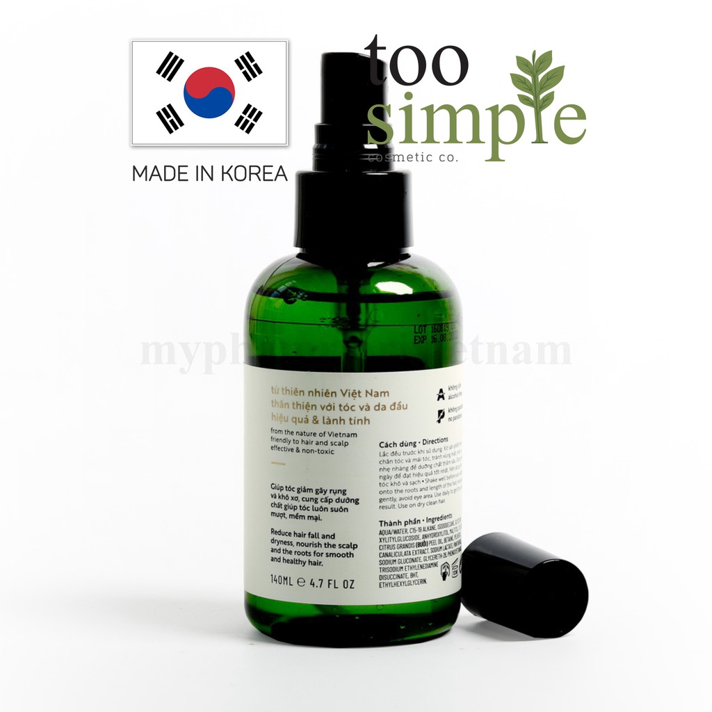 [TooSimple] Combo 2 Nước dưỡng tóc tinh dầu bưởi(pomelo hair tonic)Cocoon 140ml