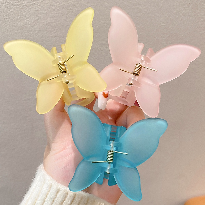 Kẹp Tóc Hình Nơ Bằng Nhựa Acrylic Chống Trượt