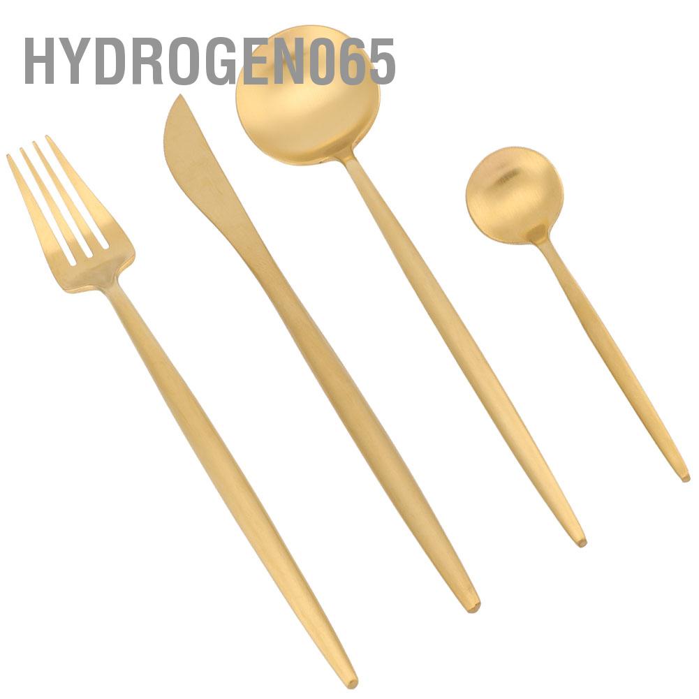 Hydrogen065 304 Stainless Steel Spoon Fork Titanium Plating Tableware Western Cutlery