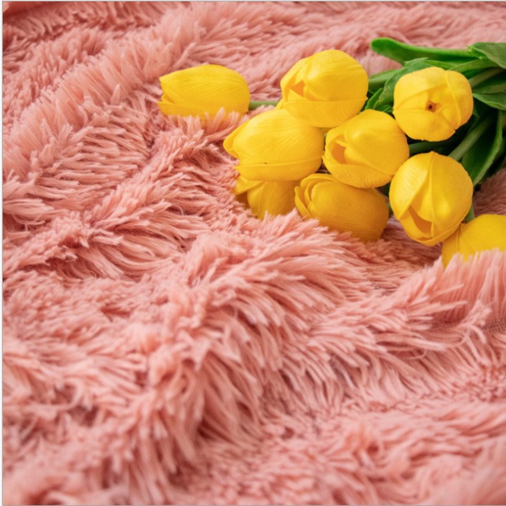 Thảm Trang Trí Chụp Ảnh Sang Trọng, Vải Lông Xù Mềm Dài 3CM Decor Sang Trọng