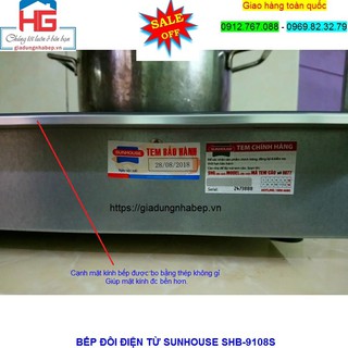 Bếp Đôi Điện Từ Sunhouse SHB9108-S