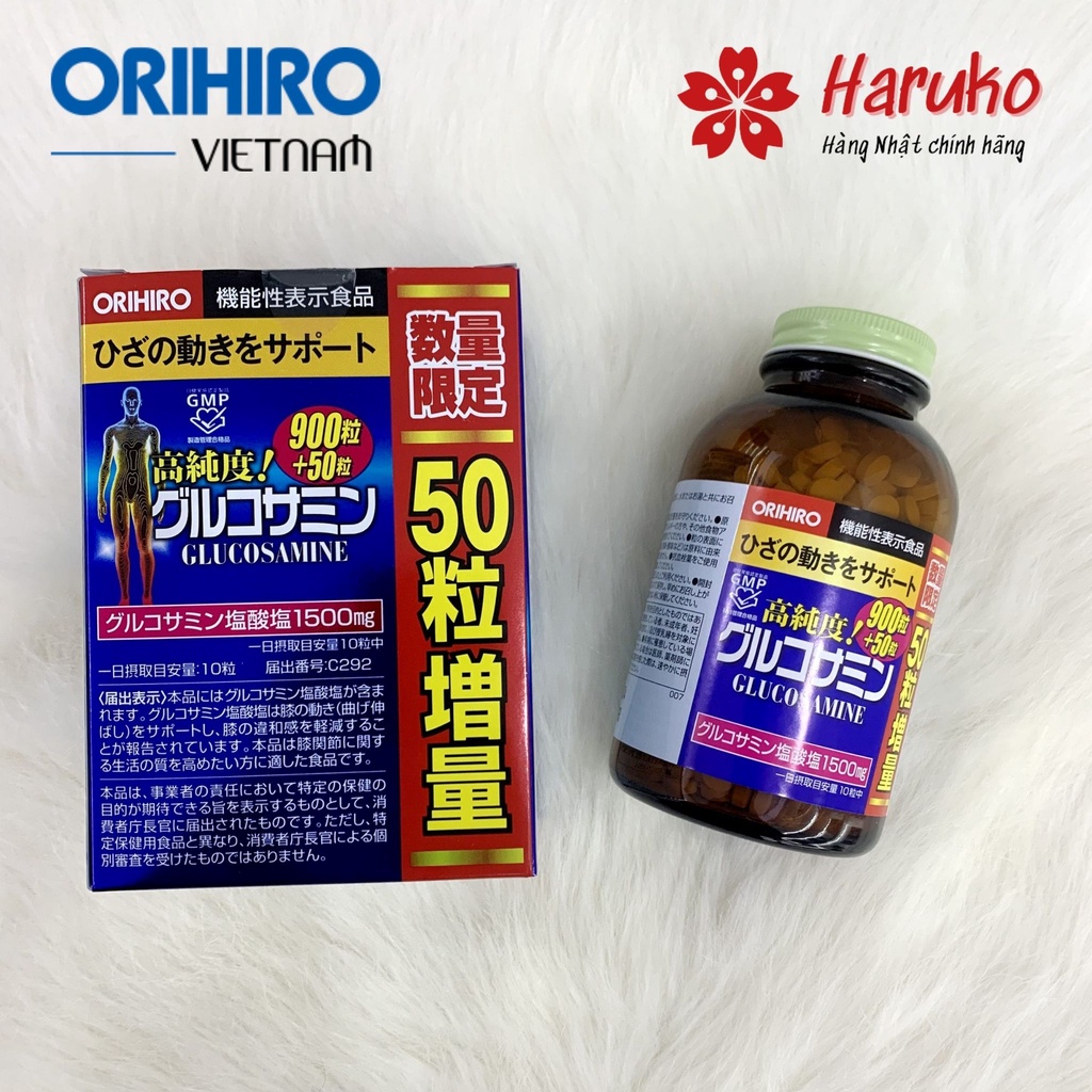 Viên uống bổ sung Glucosamine Orihiro 1500mg Nhật Bản giảm đau xương khớp 360 viên - 900 viên