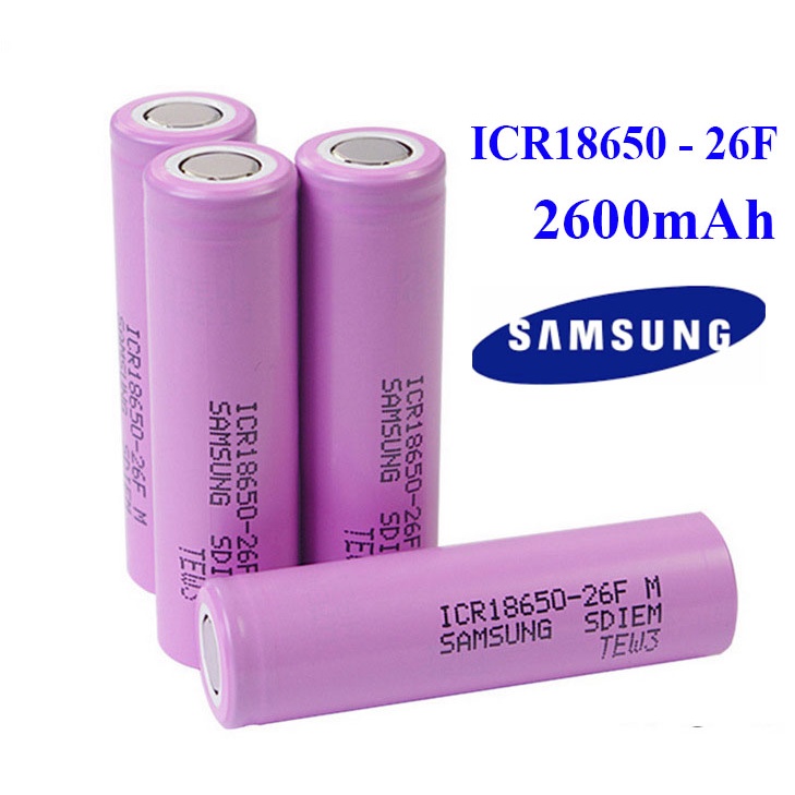 Cell Pin 18650 Samsung INR18650 26F 2600mAh, Dòng xả cao 10A - Pin 18650 2600mAh