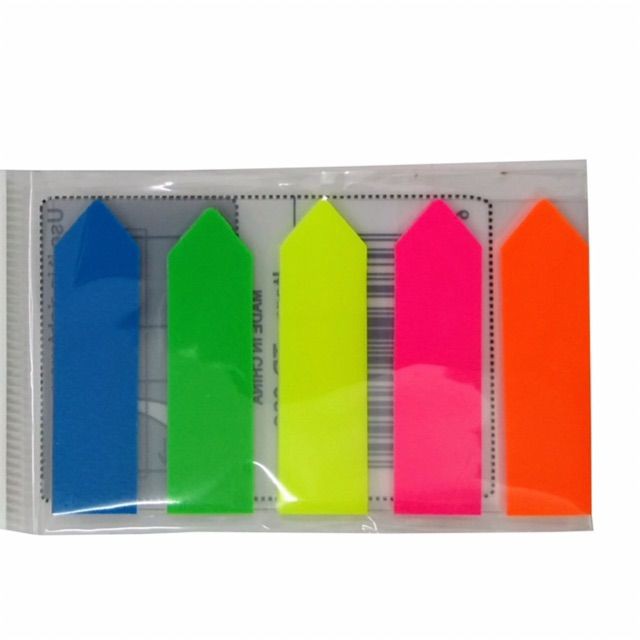 Giấy Note nhựa mũi tên 5 màu ٩۶