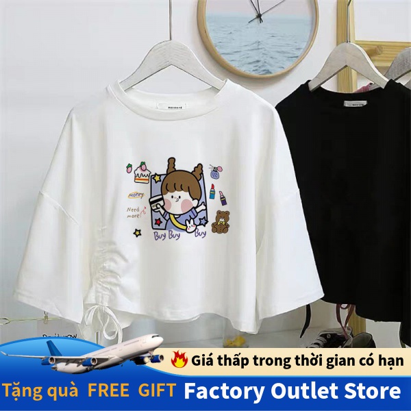 Áo Thun Tay Ngắn Thiết Kế Dây Rút Phong Cách Hàn Quốc Thời Trang Cho Nữ Áo Tayao Thunáo Thun Tay Ngắnáo Thun Nữ Tay Ngắnáo Thun Ngắnáo Ngắnáo Hànáo Dây