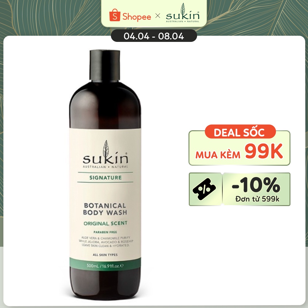 Sữa Tắm Thiên Nhiên Sukin Signature Botanical Body Wash Signature Scent 500ml