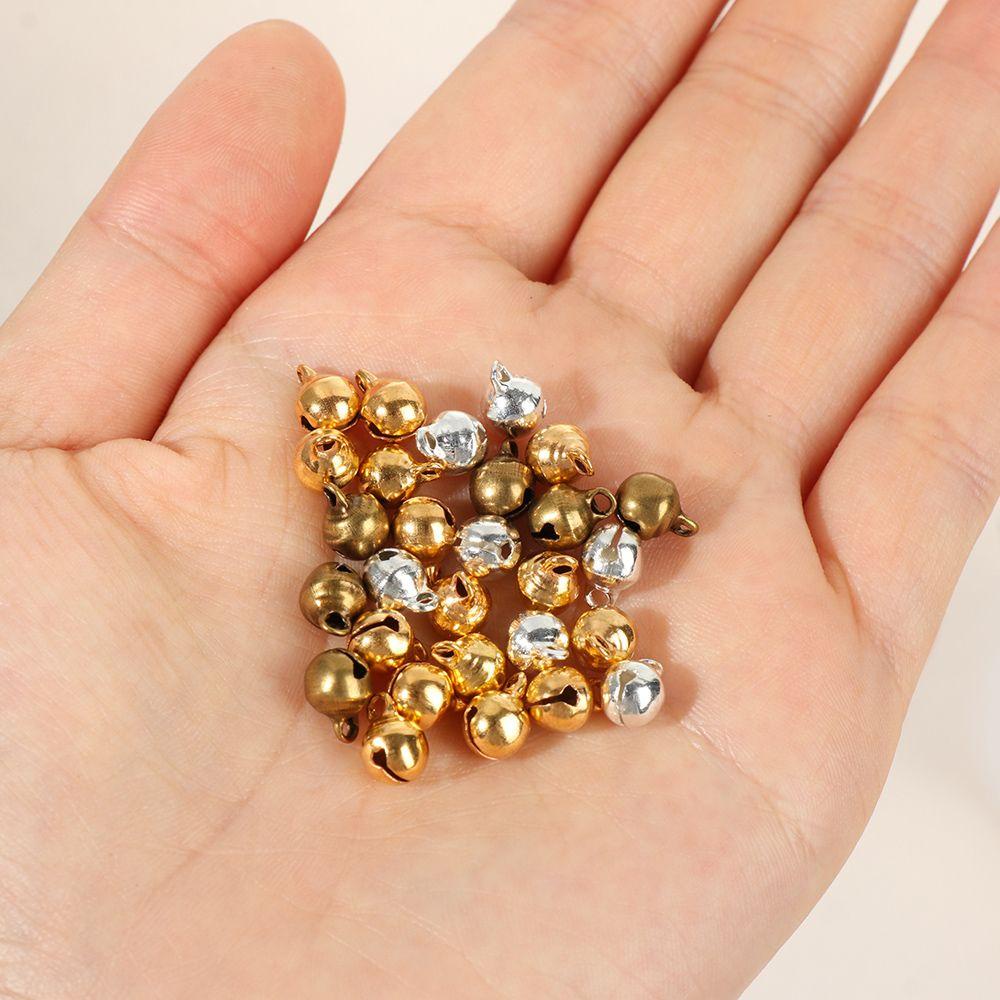 BEBETTERM Set 50 Chuông Nhỏ Màu Vàng / Bạc / Nâu Dùng Để Trang Trí Búp Bê