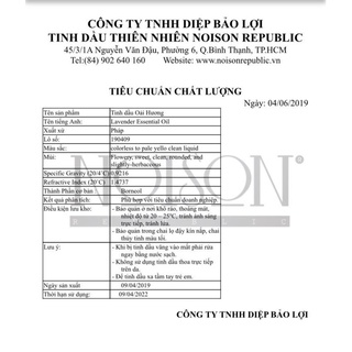 Tinh dầu thiên nhiên Noison 10ml | Tự chọn mùi | Có kiểm nghiệm COA