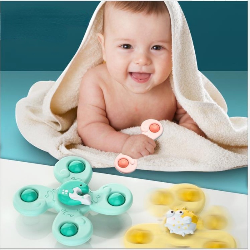 Đồ Chơi Xoay Ngón Tay Gắn Bàn Ăn / Ghế Ngồi Phòng Tắm Vui Nhộn Cho Bé