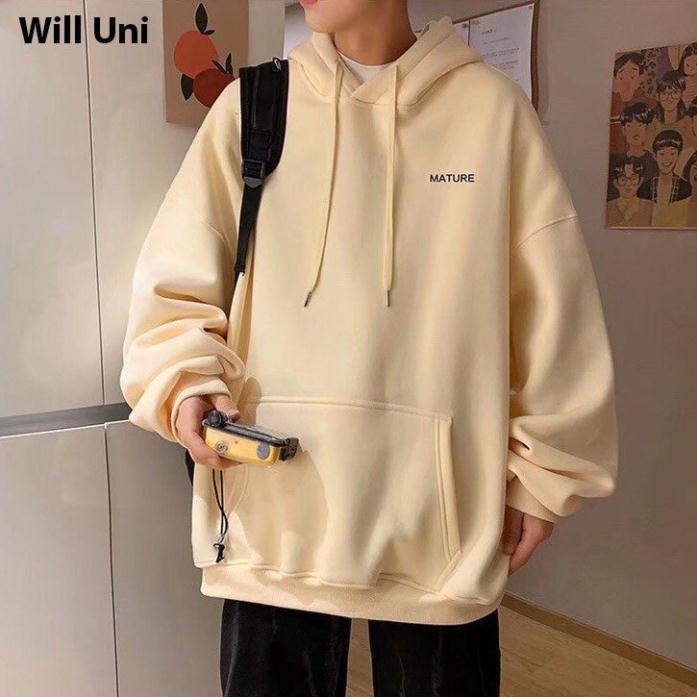 Áo Hoodie Unisex dây   trơn kiểu dáng basic, thiết kế form rộng đẹp, chất nỉ dày dặn phù hợp cho mùa thu đông