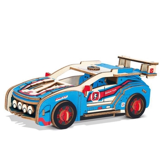 Đồ chơi gỗ lắp ghép 3D- mô hình Racing Car- cắt laser Birkeetoys