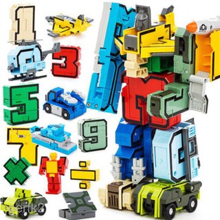 Numbers Armour Team Transform Robot Toy for Kid Play Display Pack of 15
