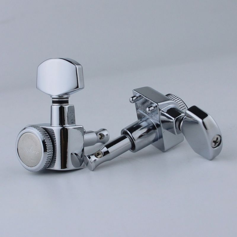 1 Bộ Chốt Chỉnh Dây 6 Trong 1 Bằng Chrome Màu Bạc 6R/6L Cho Đàn Guitar
