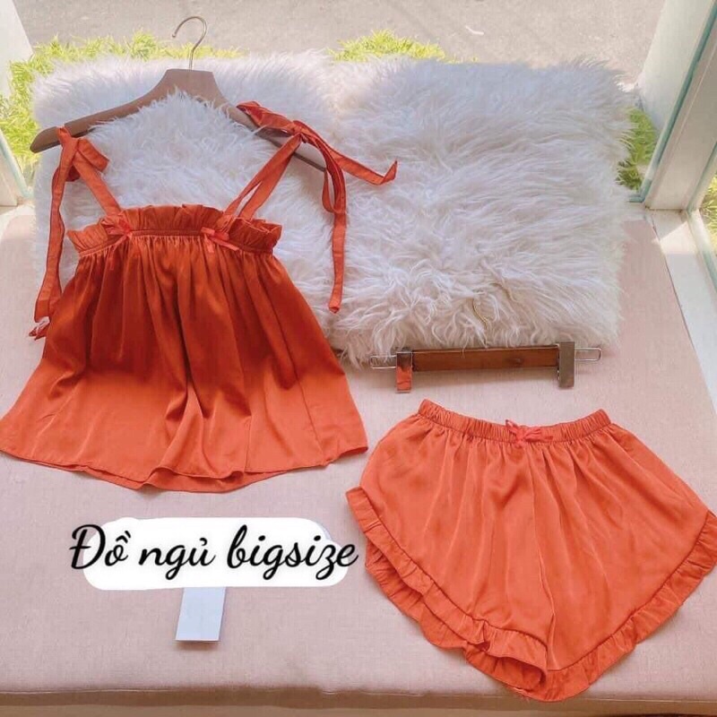 Bộ ngủ nữ thắt nơ vai siêu xinh