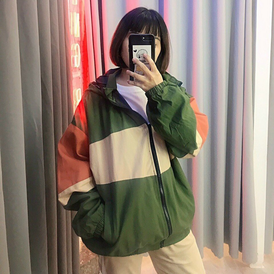 Áo khoác gió nữ cardigan hoodie sweater bomber bóng chày vải dù xì teen trẻ trung học sinh đi chơi