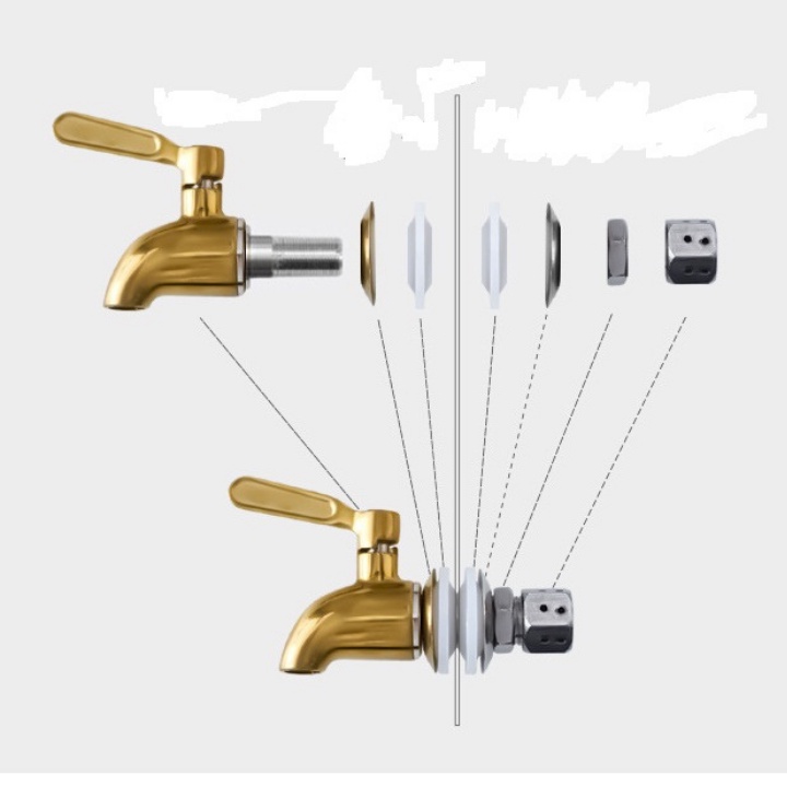 Bình thủy tinh 5-8-11L có vòi kệ gỗ lỗ thoát khí đo áp suất chịu nhiệt 💥RẺ VÔ ĐỊCH💥