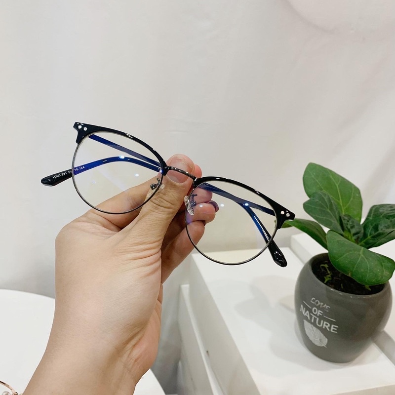 Kính mắt nửa gọng viền mảnh nhựa phối kim loại G90-231