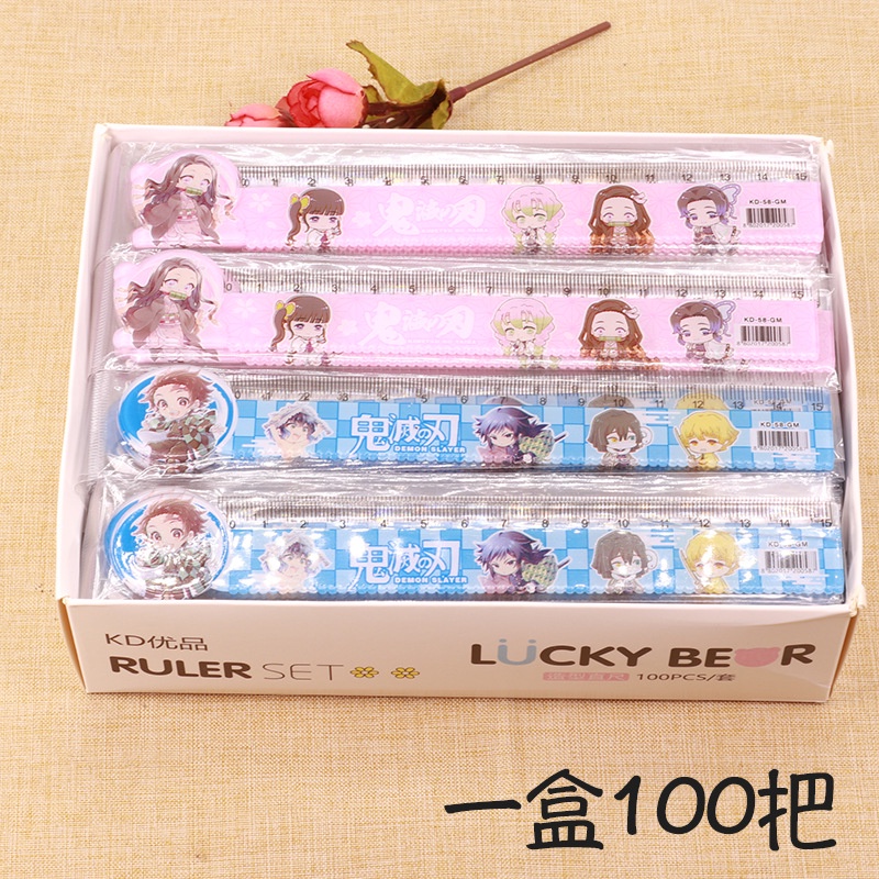 Phim hoạt hình thước phim hoạt hình 15cm thước trong suốt quy mô vẽ thước sanrio sinh viên văn phòng phẩm thước wj001