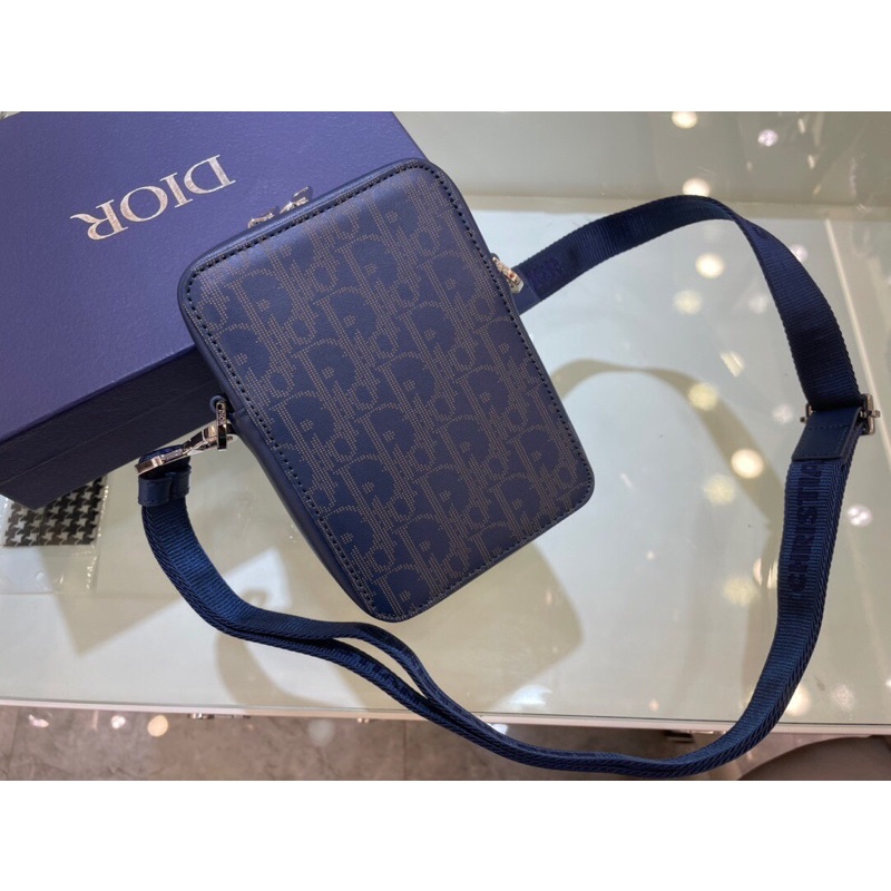 Túi đeo chéo nữ dáng hộp Dior CD da trơn nhẵn cao cấp