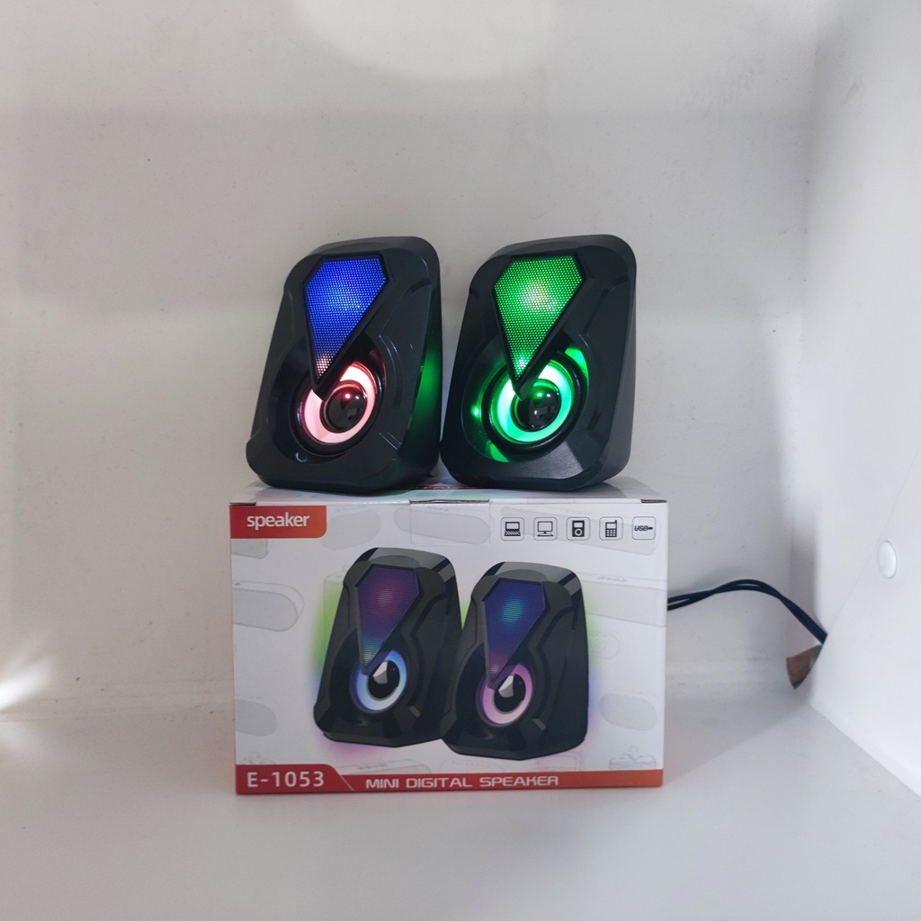Loa mini 2.0 LeerFei YST-1046 - Loa vi tính mini LED RGB bảo hành 6 tháng | giá cực rẻ