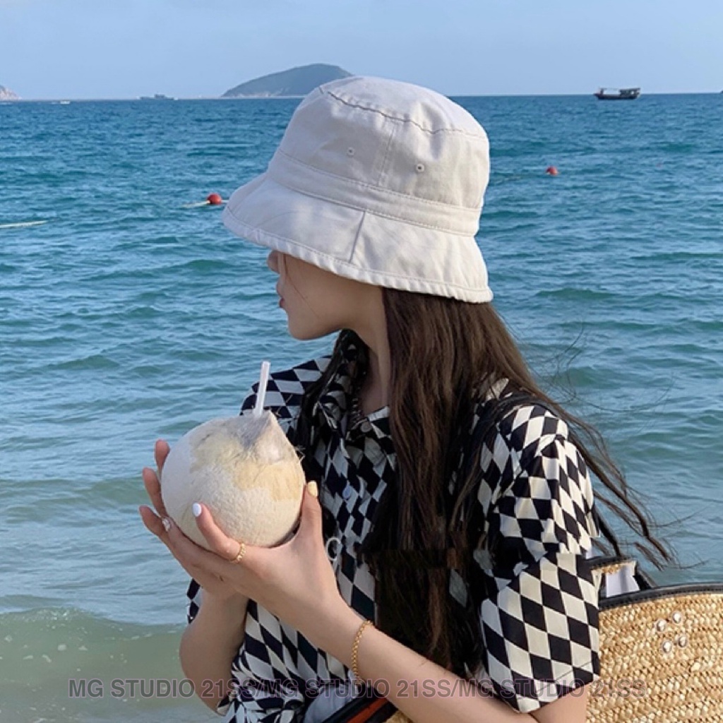 Mũ xô MG STUDIO chất cotton có 8 màu sắc thời trang