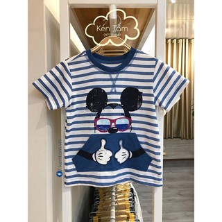 Áo phông kẻ ngang mickey disney