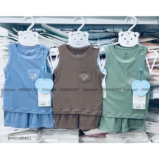 Bu baby - bộ quần áo sát nách cổ tròn kyomimolist bmd140401