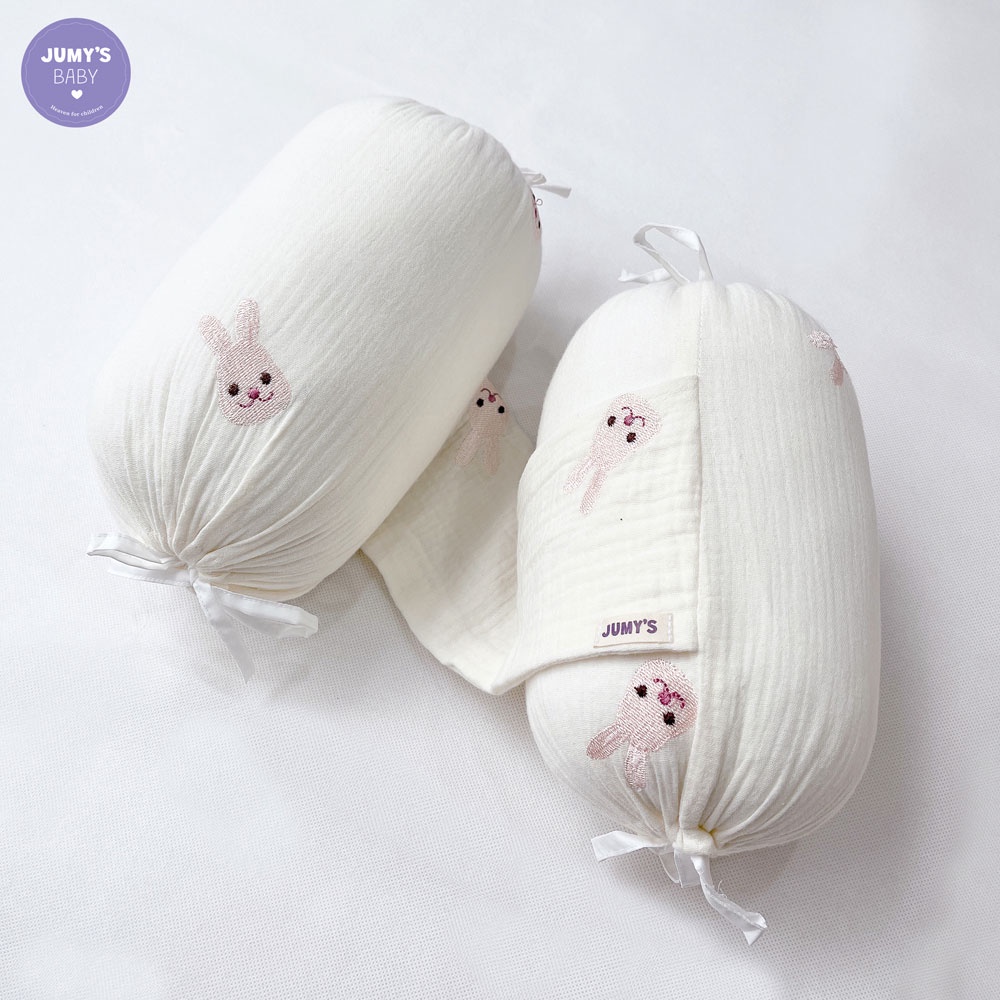 Gối chặn sơ sinh JUMYS, gối chặn cho bé ngủ ngon suốt đêm, chống giật mình, chất vải muslin organic cao cấp