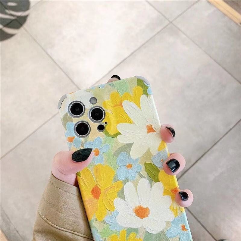 Ốp lưng iphone Mùa hè hoa nhỏ màu vàng táo 6/6plus/6s/6splus/7/7plus/8/8plus/x/xr/xs/11/12/pro/max/plus/promax