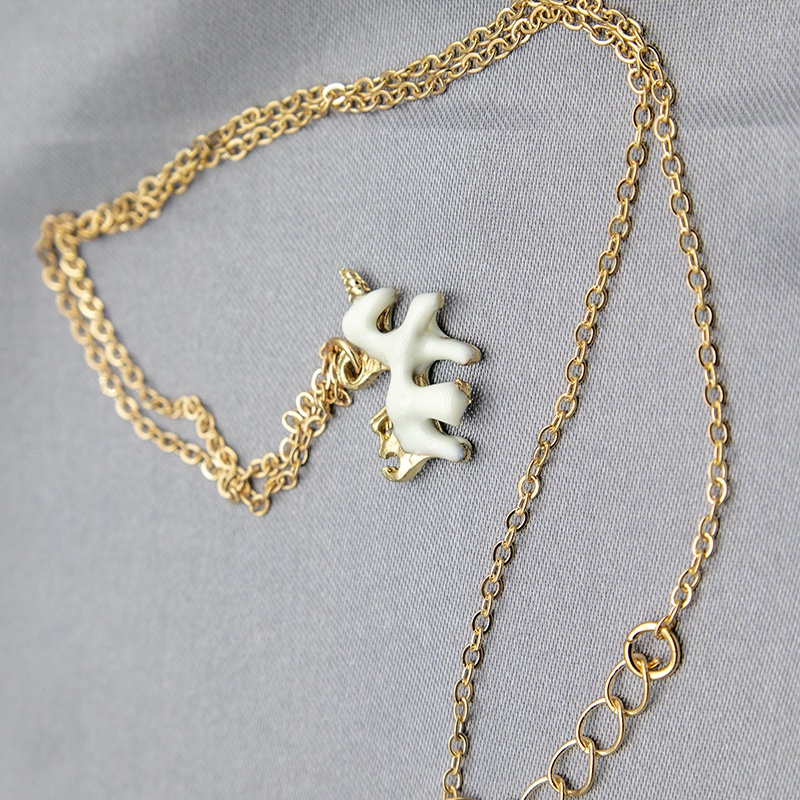 Vòng cổ mặt hình chú kỳ lân thời trang Hàn Quốc dễ thương dành cho nữ