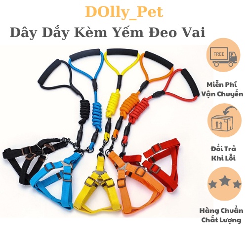 Dây Dắt Kèm Yếm Đeo Vai Cho Chó Mèo (Loại Cao Cấp)