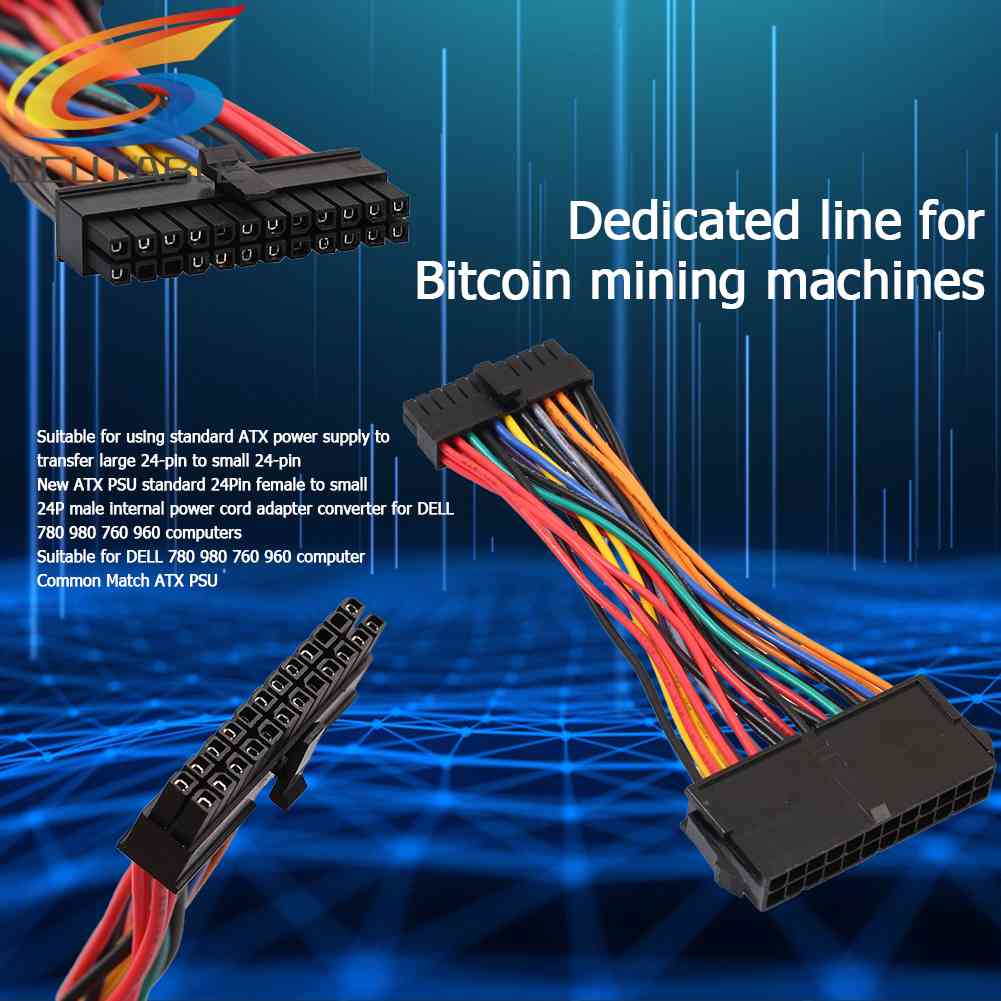 Dây Cáp Nguồn 24Pin Female Sang Mini 24P Male Cho DELL 780 980 760 960