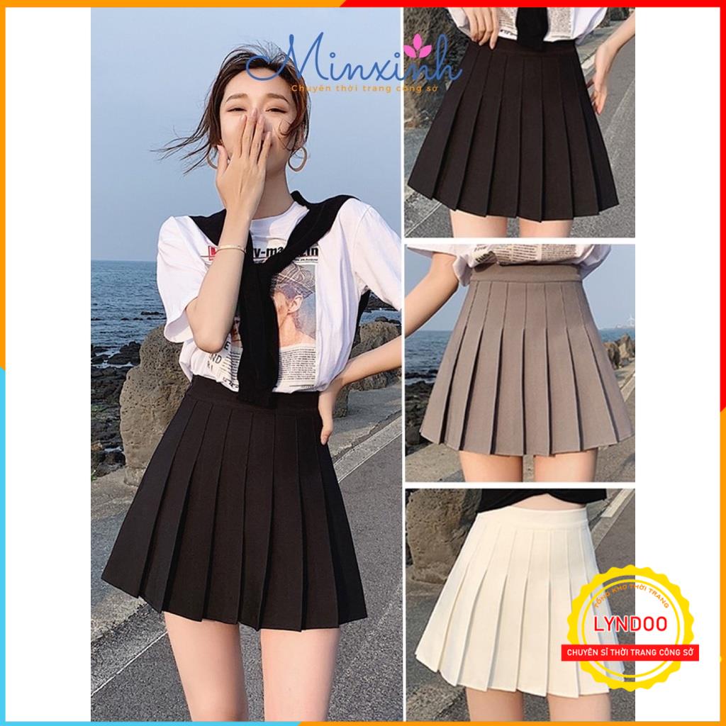 Chân váy xếp ly ngắn xòe hotrend chân váy tennis dáng chữ a màu đen, trắng, nâu mặc đi làm đi chơi dễ phối đồ- Lyndoo | BigBuy360 - bigbuy360.vn