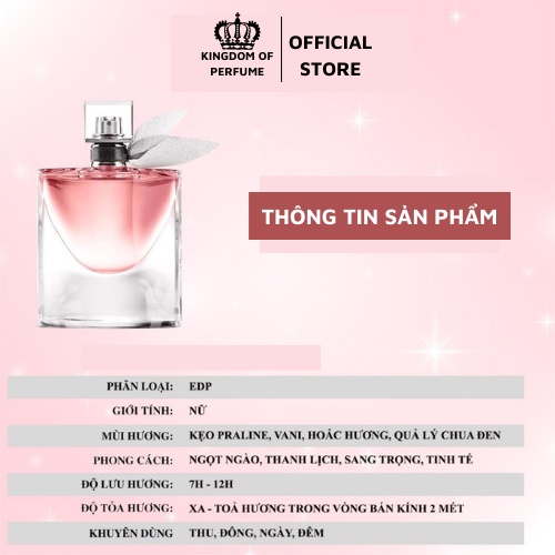 Nước hoa nữ La Vie Est Belle  nồng độ EDP dung tích 75ml - Hương thơm ngọt ngào quyến rũ sang trọng