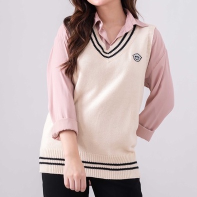 Áo len gile mác A ULZZANG phong cách hàn quốc dễ thương kèm video thật