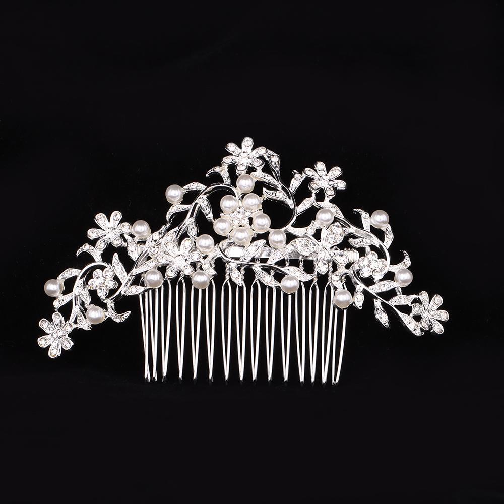 Lược Cài Tóc Cô Dâu Hình Hoa Lá|Đồ Trang Trí Tóc