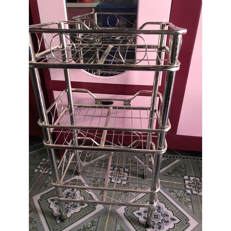 kệ chén 3 tầng inox 201