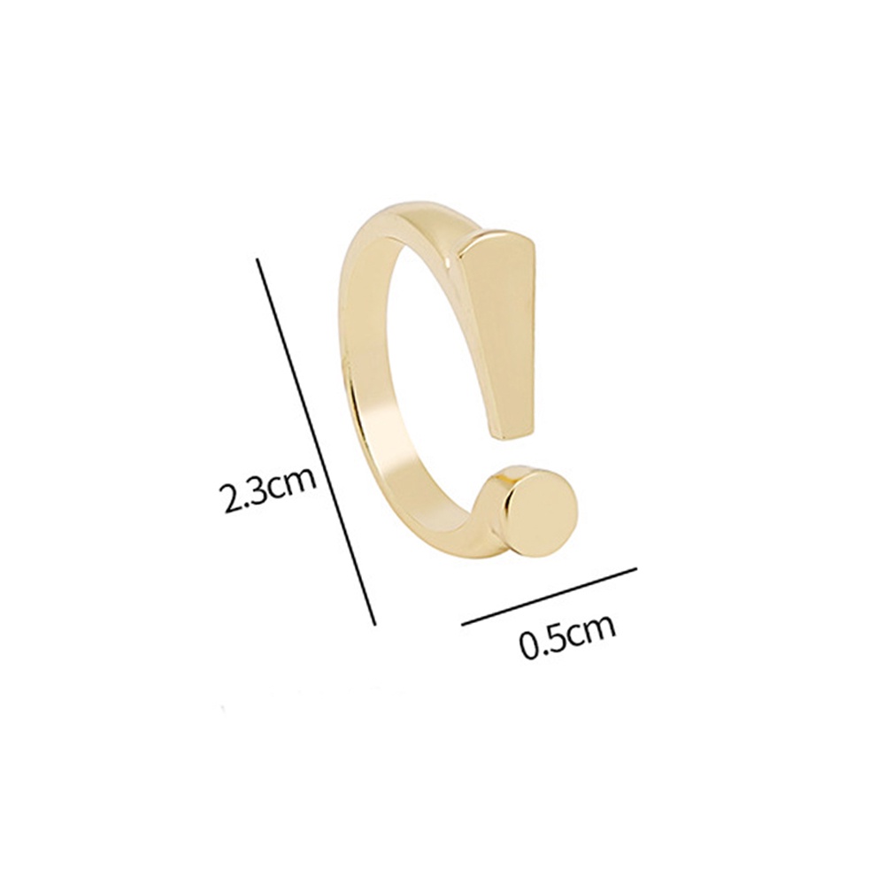 Nhẫn Hở Mạ Bạc/Vàng Họa Tiết Hình Học Có Thể Điều Chỉnh Cho Nữ