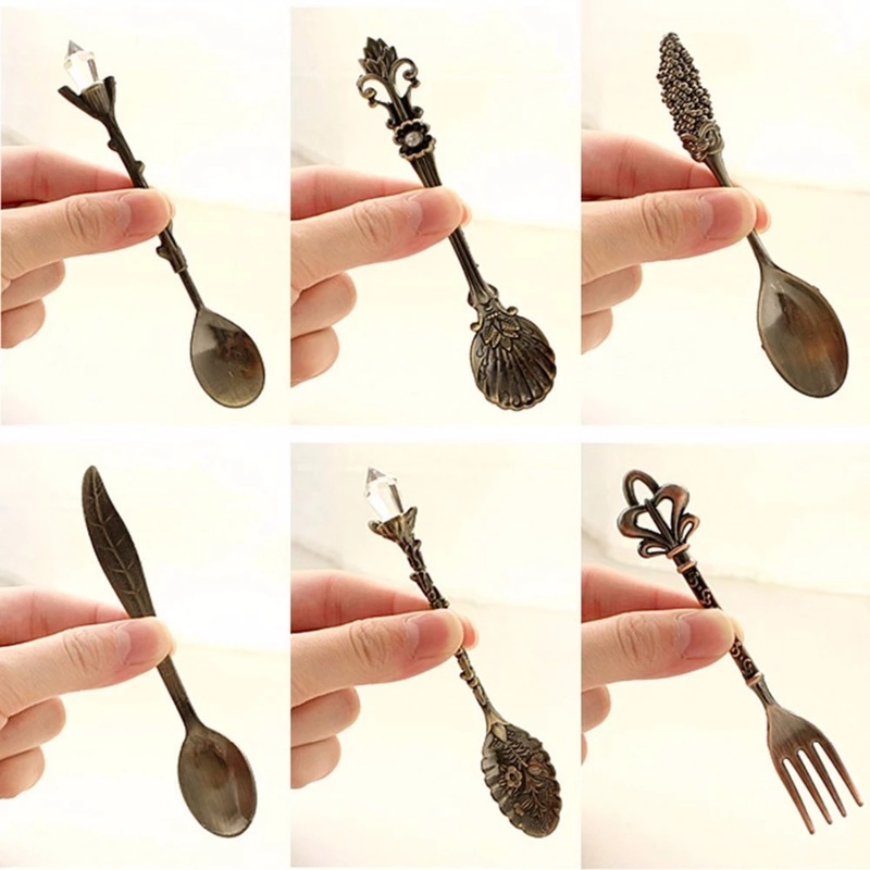Bộ 6 Muỗng Nĩa Phong Cách Vintage Xinh Xắn