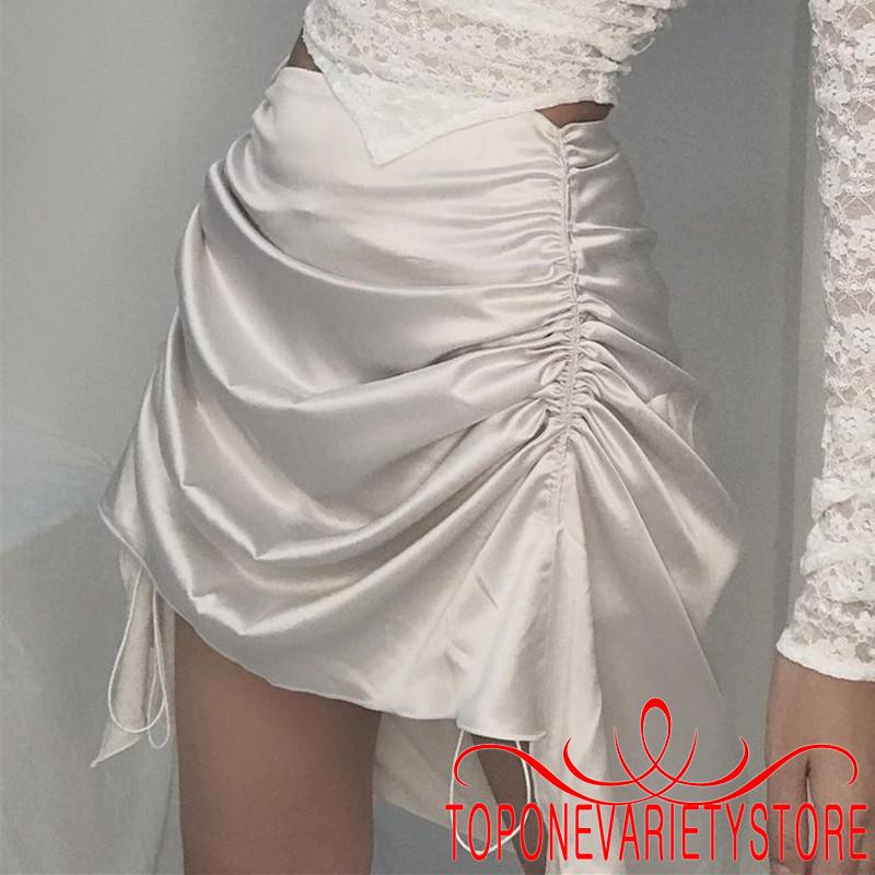 Chân Váy Dây Rút Màu Trơn Thời Trang Nữ Tính | BigBuy360 - bigbuy360.vn