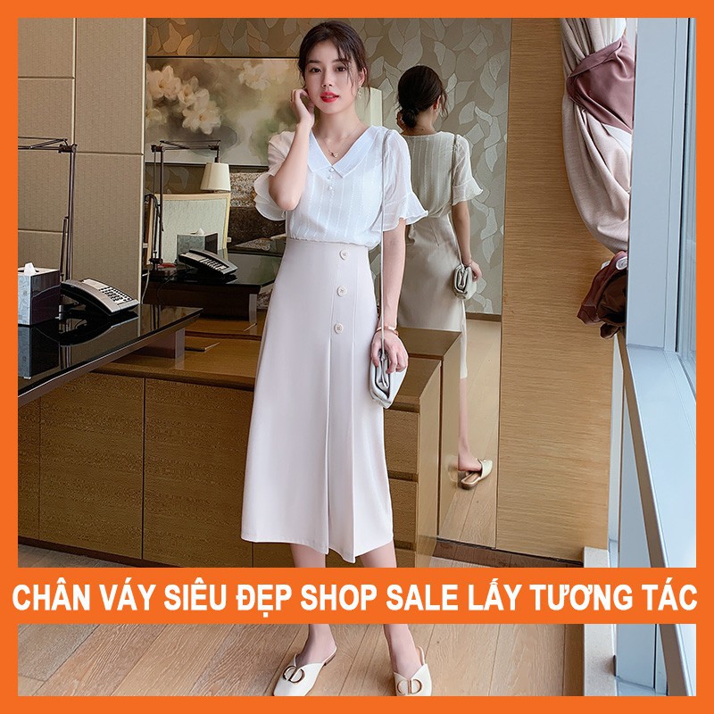 Chân Váy Dài Xếp Ly Công Sở EVADO dáng Chữ A cách điệu, Váy Công sở Xếp Li chữ A midi dáng dài - CV09 | BigBuy360 - bigbuy360.vn