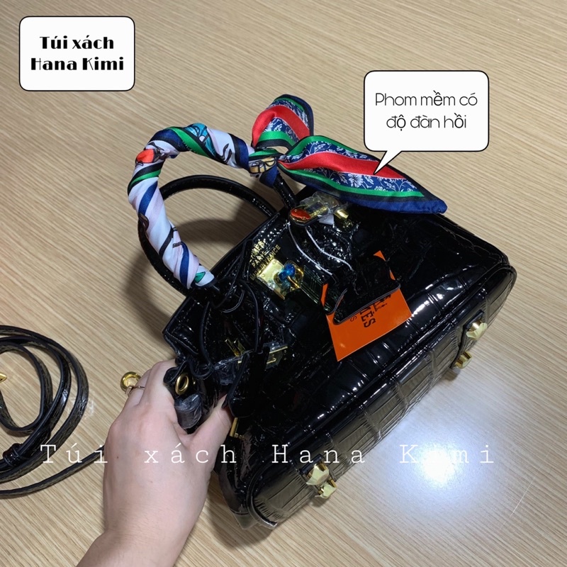 Túi đeo chéo, cầm tay nữ BIKIN size 20 nhỏ xinh FULL HỘP- Tặng khăn lụa thắt nơ