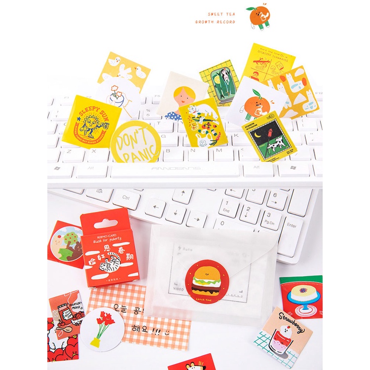 Set 46 miếng dán trang trí dễ thương