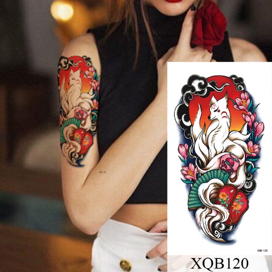 1 Hình Xăm Dán Tạm Thời Chống Nước Hình Nàng Tiên Cá / Cáo / Hoa Hồng / Dê / Mỏ Neo Nghệ Thuật Cơ Thể