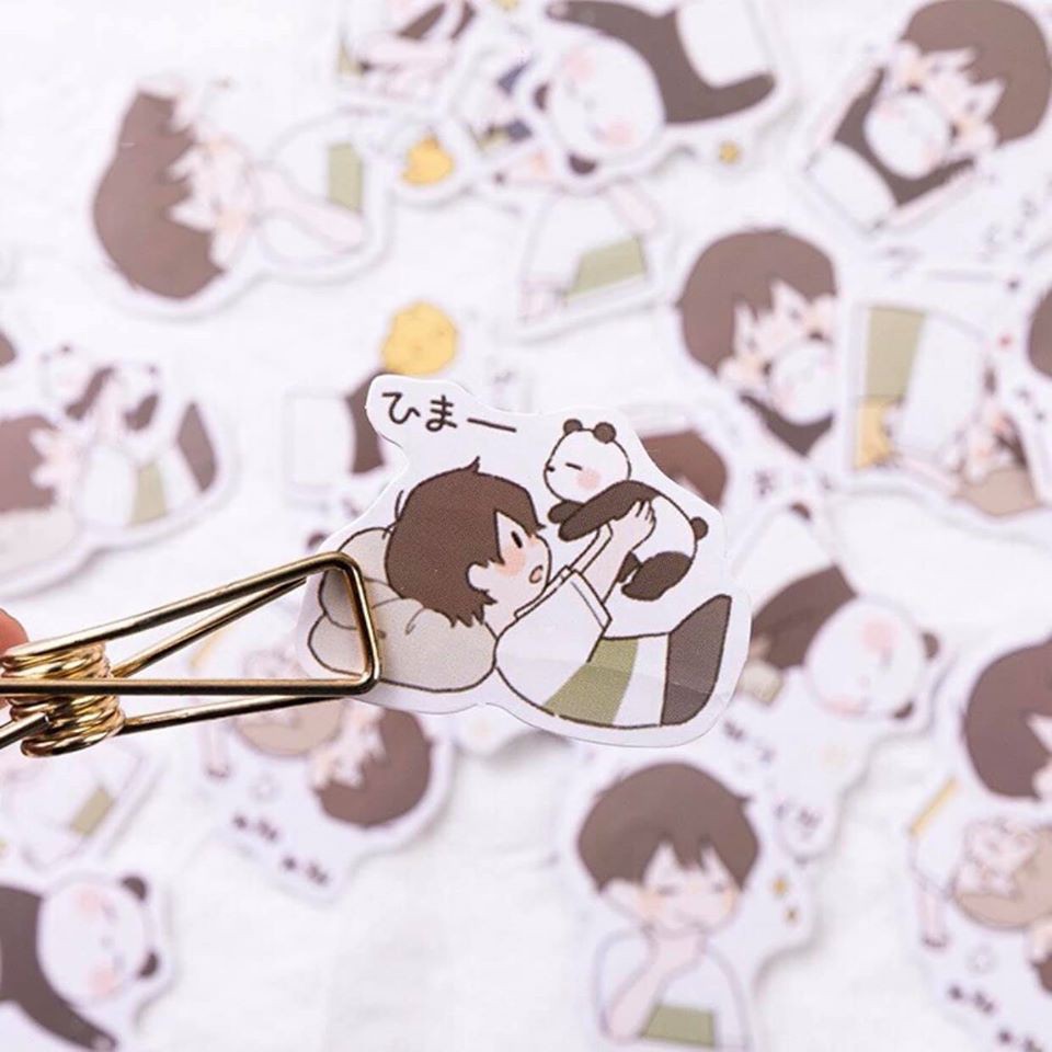 SET 45 STICKER HÌNH COUPLE CUTE - Shop Tên Pương