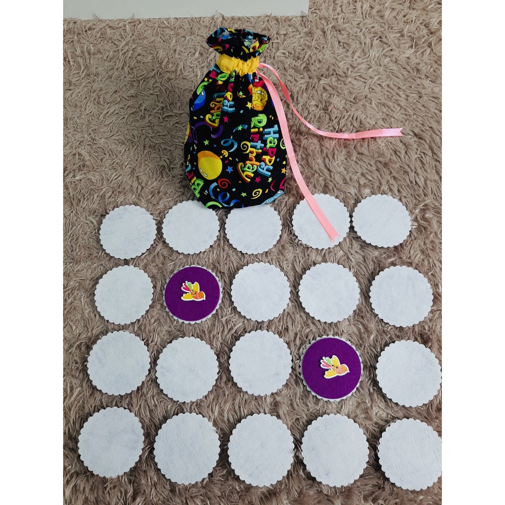 Bộ đồ chơi tìm cặp vải TEDU 20 hình động vật - Màu tím đậm