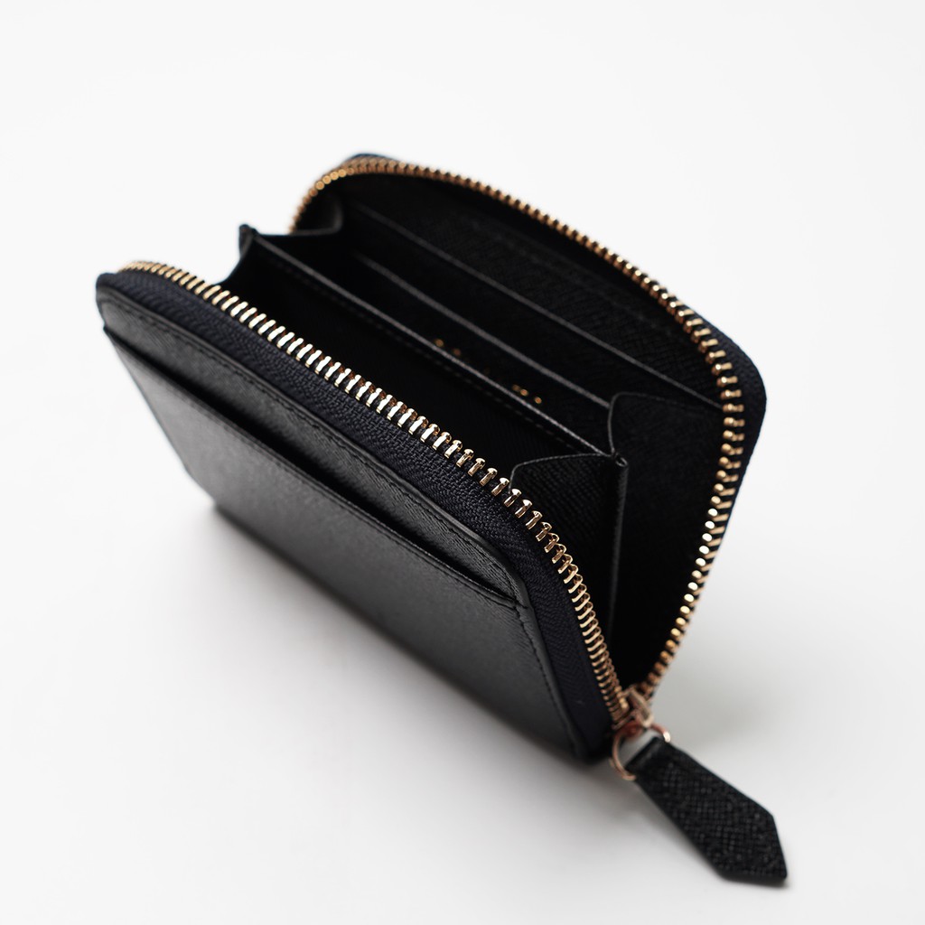 VÍ KHÓA KÉO Nhỏ Gọn Tiện Lợi Mini ZIP Da Saffiano Nhập Khẩu Cao Cấp Chống Thấm Nước Nam Nữ | BigBuy360 - bigbuy360.vn