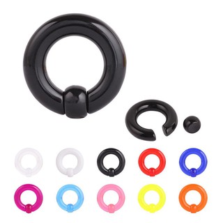 Alisouy 1 Acrylic Captive Đính Hạt Nhẫn Septum Clickers Tai Cắm Đường Hầm Mở Rộng Trang Sức Cơ Thể Núm Vú Piercings Phân Đoạn Nhẫn