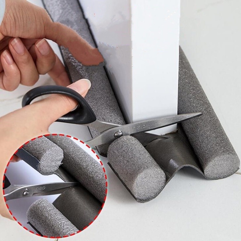 Miếng Đệm Chặn Đáy Cửa Bằng Da + Xốp Linh Hoạt Chống Gió Chống Thời Tiết Tiện Dụng 2022