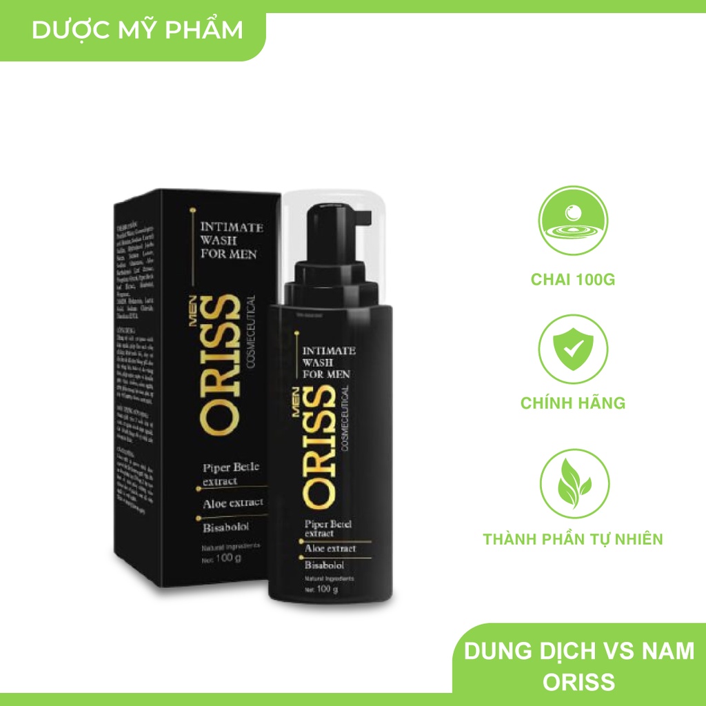 Dung dịch vệ sinh nam Oriss Oribe hỗ trợ làm sạch nhẹ nhàng, khử mùi hôi, cân bằng độ pH - Chai 100g